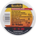SCOTCH 35 BLANC 20 X 19, Scotch 35 White PVC Electrical Tape, 19mm x 20m