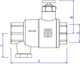 Обратный клапан с дренажем и воздухоотводчиком 1 1/4" VT.171.N.07