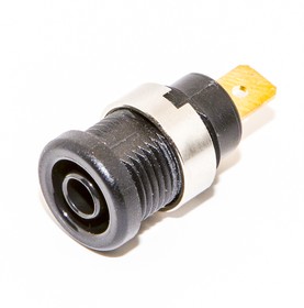 Фото 1/4 BU-P72913-0, Black Female Banana Socket, 4 mm Connector, Solder Termination, 36A, 1000V, Gold Plating