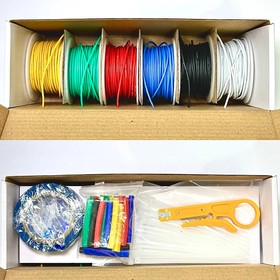 Фото 1/8 18AWG монтажные провода термостойкие в силиконовой оплетке. 6 цветов по 8м (48м), набор в коробке