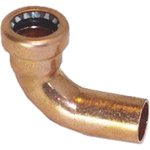 75537, Copper Pipe Fitting, Push Fit 90° Street Elbow for 15mm pipe