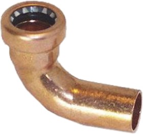 75537, Copper Pipe Fitting, Push Fit 90° Street Elbow for 15mm pipe