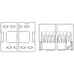 746611-8, 14-Way IDC Connector Plug for Cable Mount, 2-Row