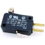 V7-1C17E9, Basic / Snap Action Switches 15 A @ 277 VAC Pin Plunger Actuator