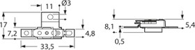 Thermal switch, 140 °C, NC contact, 250 V