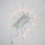 303-067, Гирлянда Сосульки 1,5х0,25 м, прозрачный провод, теплый белый цвет свечения