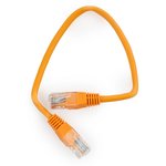 Патч-корд UTP Cablexpert кат.5e, 0.25м, литой, многожильный (оранжевый)