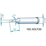 102ADLF20, 2 mm Hoof Soldering Iron Tip for use with i-Tool