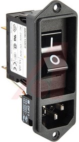 Фото 1/2 DF11.ABDBL150C0.0010.01, C14 Panel Mount IEC Connector Male, 15A, 250 V