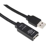USB2AAEXT5M, USB 2.0 Cable, Male USB A to Female USB A USB Extension Cable, 5m