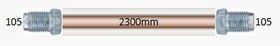 AGWP011 Трубка тормозная d=4.75mm Длинна 2300мм (Z-105/Z-105)