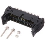 XG4A-3439-A, Rectangular MIL Spec Connectors 2Tier RA Plug 34x2P Long Lock 1Polarize