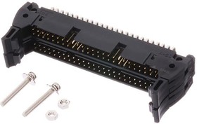 XG4A-5079-A, Rectangular MIL Spec Connectors 2Tier RA Plug 50x2P Long Lock 2Polarize