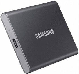 Фото 1/10 Твердотельный диск 500GB Samsung T7 Touch MU-PC500T/WW, V-NAND, USB 3.1 Type-C [R/W - 1000/1050 MB/s] Титан /EU