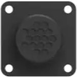 Panel plug, 16 pole, crimp connection, screw locking, straight, 206036-1