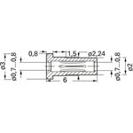 3 mm socket, solder connection, 0.8 mm, 41.6021