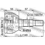 1810-ZAF, 1810-ZAF_ШРУС наружный к-кт!\ Opel Astra/Zafira B 1.4/1.6 16V 04