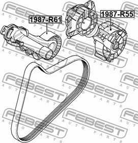 Фото 1/6 Ролик натяжителя MINI CLUBMAN R55 2006-2010 [ECE] \ 1987-R55 FEBEST