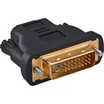 Адаптер Buro DVI-D (m) - HDMI (f), GOLD , черный [bhp ret ada_hdmi-dvi]