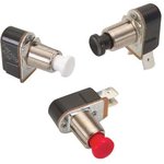 P27B-RD, Pushbutton Switches 1-pole, OFF - (ON), 3A/6A/ 3/4A ...