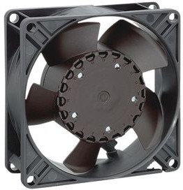 3312N/2H3PU, Axial Fan DC Ball 92x92x32mm 12V 4700min sup -1 /sup  133m³/h IP68 4-Pin Stranded Wire