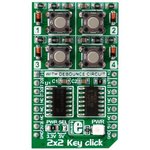 MIKROE-2152, 2x2 Key Click 4 Button Keypad Module 5V