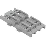 0221-2533, MOUNTING CARRIER, 3POS, DIN35 RAIL, GREY