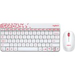Клавиатура + мышь Logitech Wireless Combo MK 240 Nano White-red 920-008212