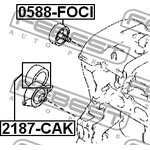 Ролик натяжной FORD FOCUS CB4 2008-2011 [EU] FEBEST 2187-CAK