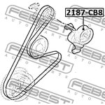 2187-CB8, Ролик натяжителя ремня грм