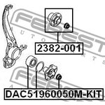 2382001, Ступица в сборе с подшипником VW MULTIVAN V 03-, TOUAREG 03-10 ...