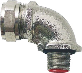 1621-400S, Straight, Conduit Fitting, 16mm Nominal Size, M16, Nickel Plated Brass, Silver
