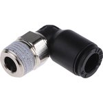 3109 06 10, LF3000 Series Elbow Threaded Adaptor, R 1/8 Male to Push In 6 mm ...