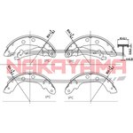 HS7212NY, Колодки тормозные барабанные задние NISSAN KUBISTAR 03- ...