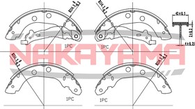 HS7212NY, Колодки тормозные барабанные задние NISSAN KUBISTAR 03-, PRIMERA 96-01, RENAULT KANGOO 08-