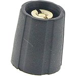 11.5mm Black Potentiometer Knob for 3.2mm Shaft Splined, S110125-BLK