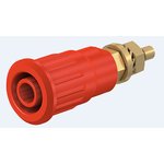 23.3140-22, Red Female Banana Socket, 4 mm Connector, Press Fit Termination ...
