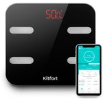 Напольные весы KitFort KT-806, до 180кг, цвет: черный [кт-806]