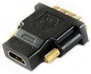 Фото 1/5 Aopen/Qust Переходник HDMI 19F to DVI-D 25M позолоченные контакты (ACA312) [6938510890054]