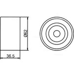 GT80540 Ролик натяжителя ГРМ (обводной)