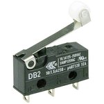 DB2C-A1RC, Micro Switch DB, 10A, 1CO, 2.5N, Roller Lever