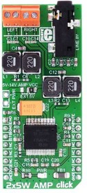 MIKROE-2477, 2x5W AMP Click Audio Amplifier Module 5V