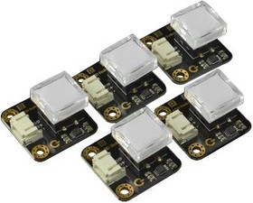 Фото 1/5 DFR0789, LED Switch, 27 × 26.5 mm, PH2.0-3P, 3.3 V to 5 V, Arduino Micro Bit Board, 5 / Pack