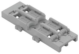 0221-2522, MOUNTING CARRIER, 2POS, DIN35 RAIL, GREY