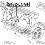 2482-LOGF, Ступица колеса | перед прав/лев |