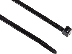 Фото 1/9 111-05000 T50R-PA66-BK, Cable Tie, 200mm x 4.6 mm, Black Polyamide 6.6 (PA66), Pk-100