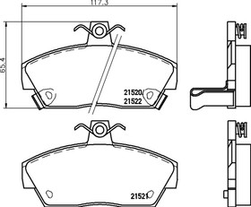 MDB1409, 21520/18.0mm/Торм.колодки Rover 200+400 -95