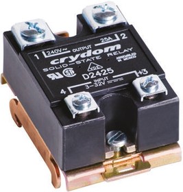 Фото 1/2 HS501DR-D2425, Sensata Crydom HS501DR Series Solid State Relay, 10 A Load, DIN Rail Mount, 280 V ac Load, 32 V Control