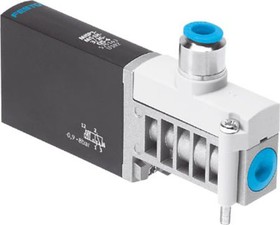 MHP3-MS1H-3/2G-QS-6, 3/2 Closed, Monostable Pneumatic Solenoid/Pilot-Operated Control Valve - Electrical MHP3 Series, 525143