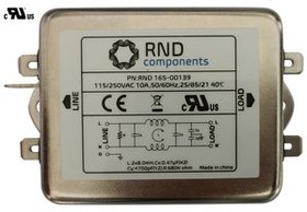 RND 165-00139, EMI Filter 10A 250VAC 1mH